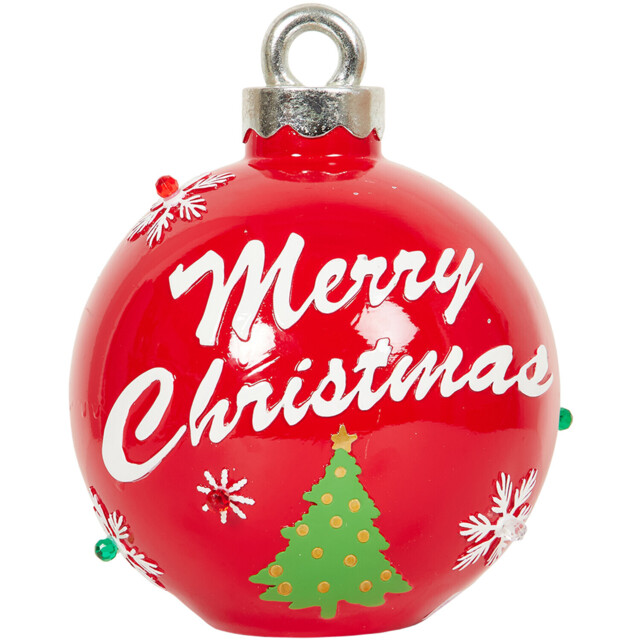 Sleigh Bells Ring Merry Christmas Tree LED Bauble 20cm - image 1
