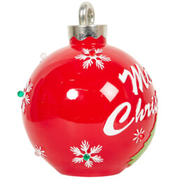 Sleigh Bells Ring Merry Christmas Tree LED Bauble 20cm - thumbnail 4