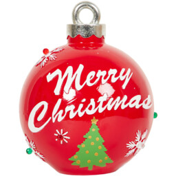 Sleigh Bells Ring Merry Christmas Tree LED Bauble 20cm - thumbnail 1