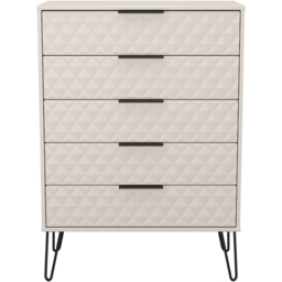 Crowndale Harlequin 5 Drawer Kashmir Matt Chest of Drawers Ready Assembled - thumbnail 3