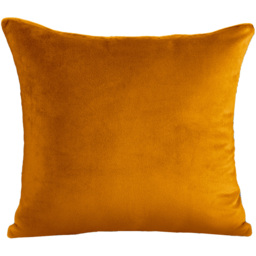 Velosso Luna Velvet Plain Orange Filled Cushion 43 x 43cm 2 Pack - thumbnail 1
