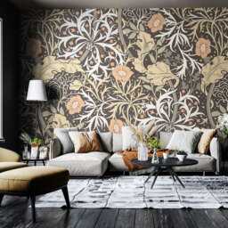 Origin Murals Trailing Seaweed Garden Black Wall Mural - thumbnail 1