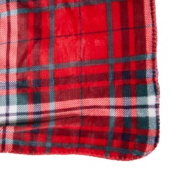 Divante Cameron Sherpa Red Check Throw 180 x 130cm - thumbnail 4
