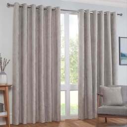 Divante Alden Thermal Eyelet Curtain Dove Grey 229 x 229cm - thumbnail 2
