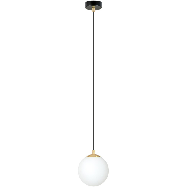 Emibig Royal White Shade Black and Gold E14 LED Pendant Lamp - image 1