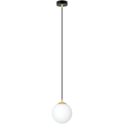 Emibig Royal White Shade Black and Gold E14 LED Pendant Lamp