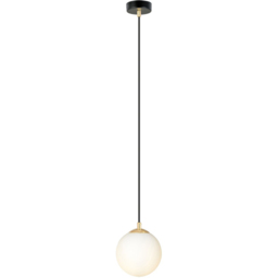 Emibig Royal White Shade Black and Gold E14 LED Pendant Lamp - thumbnail 3