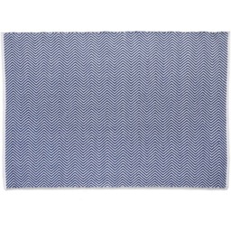 Hug Rug Navy Woven Herringbone Rug 120 x 170cm - thumbnail 1