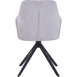 Core Products Aspen Set of 2 Natural Chenille Fabric Swivel Dining Armchair - thumbnail 4
