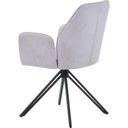 Core Products Aspen Set of 2 Natural Chenille Fabric Swivel Dining Armchair - thumbnail 3