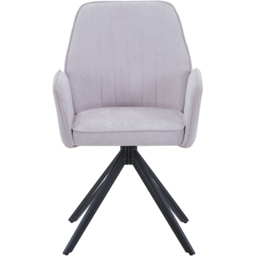 Core Products Aspen Set of 2 Natural Chenille Fabric Swivel Dining Armchair - thumbnail 2