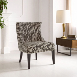 Premier Housewares Regents Park Greek Key Design Black Legs Accent Chair - thumbnail 4