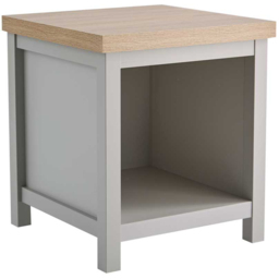 Home Source Avon Grey Lamp Side Table - thumbnail 2