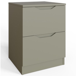 FWStyle Luno Green 2 Drawer Modern Bedside Table - thumbnail 2