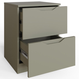 FWStyle Luno Green 2 Drawer Modern Bedside Table - thumbnail 3
