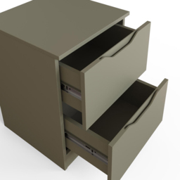 FWStyle Luno Green 2 Drawer Modern Bedside Table - thumbnail 4