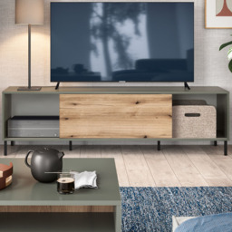 Furniture To Go Darwin Single Sliding Door Green TV Cabinet