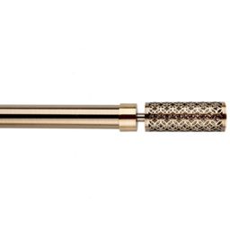 Geo 170 to 300cm Extendable Barrel Brass Curtain Pole