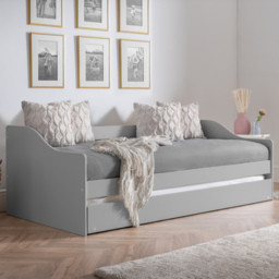 Julian Bowen Elba Dove Grey Lacquered Pull Out Daybed