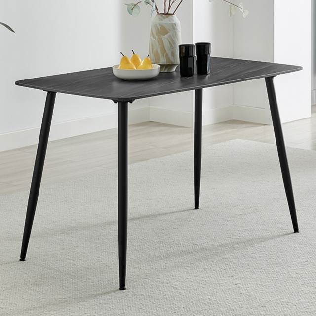 Furniturebox Sienna 4 Seater Grey Marble Ceramic Dining Table - image 1