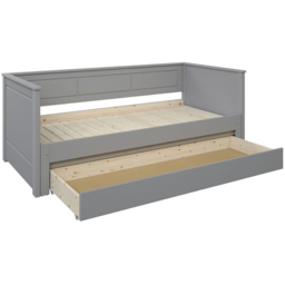 Noomi Erika Single Continental Grey Extending Guest Bed with Underbed Drawer - thumbnail 3
