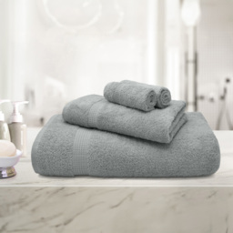 Mayfair Egyptian Cotton Platinum Bath Sheet Set of 2 - thumbnail 2
