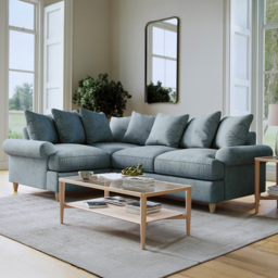 Clara Faro 9 Blue 3 Seater Right Hand Corner Agmamito Sofa - thumbnail 1