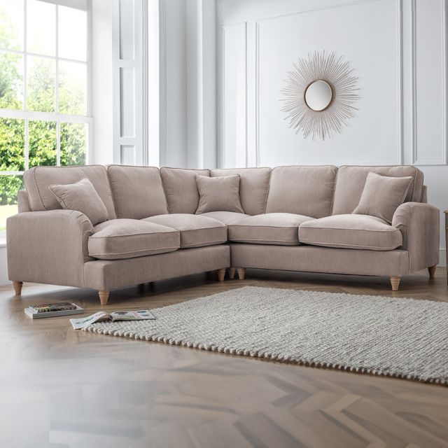 The Vienna 5 Seater Putty Corner Sofa - image 1