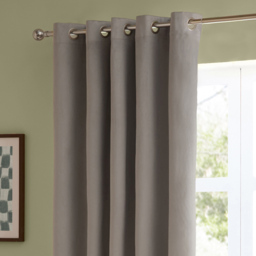 Furn The Ultimate Velvet Blackout Eyelet Curtains Silver 168 x 183cm - thumbnail 4