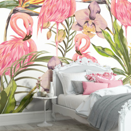 Origin Murals Paradise Flamingo Pink Wall Mural