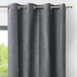 Selena Charcoal Blackout Panel Curtain 140 x 240cm - thumbnail 2