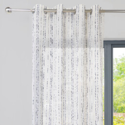 Pembury Slub Charcoal Voile Panel Curtain 240 x 135cm - thumbnail 1