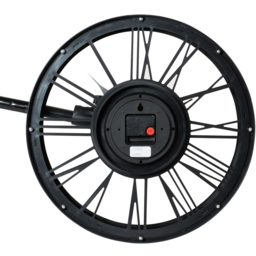 Black Round 3D Wall Clock 44.5cm - thumbnail 4