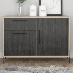 Core Products Harvard 2 Doors Single Drawer Grey Oak Small Sideboard
