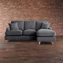 The Vienna 3 Seater Charcoal Right Hand Chaise Sofa - thumbnail 4