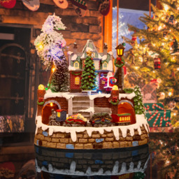 The Christmas Workshop LED Musical Christmas Village Scene Decoration - thumbnail 2
