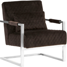 Premier Housewares Gatsby Black Fabric Armchair - thumbnail 2