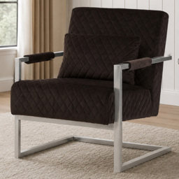 Premier Housewares Gatsby Black Fabric Armchair - thumbnail 1