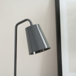 ValueLights Bibi Charcoal Grey Arched LED Table Lamp - thumbnail 4