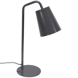 ValueLights Bibi Charcoal Grey Arched LED Table Lamp - thumbnail 1