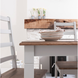 Noa and Nani Canterbury 180cm Dining Table Silk Grey and Dark Pine - thumbnail 3