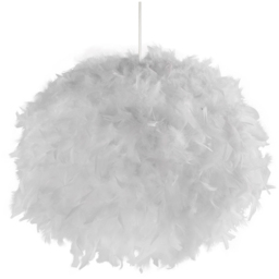 Lighting Collection White Feather Shade