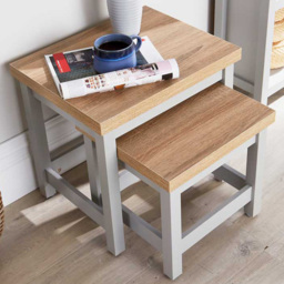 Home Source Avon Grey Nest of Tables Set of 2