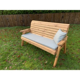Charles Taylor 3 Seater Winchester Bench with Grey Cushions - thumbnail 4