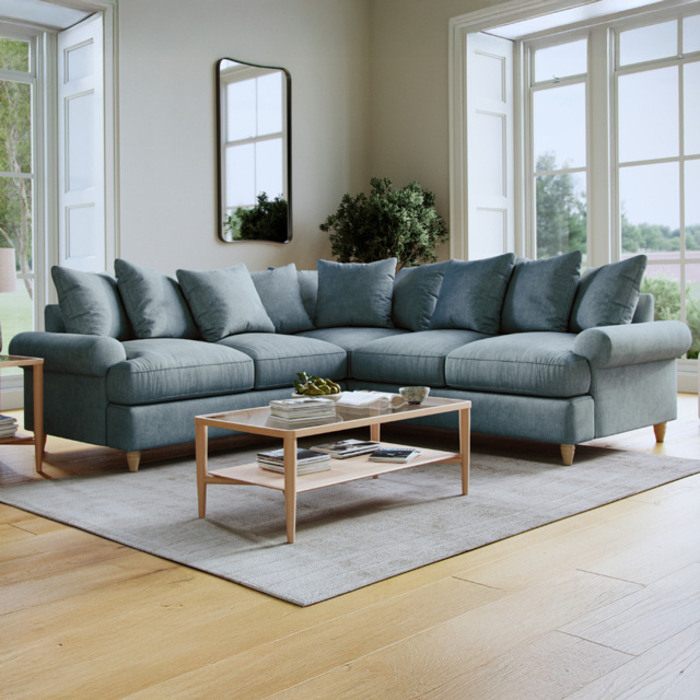 Clara Faro 9 Blue 4 Seater Agmamito Sofa - image 1