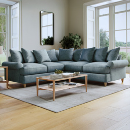 Clara Faro 9 Blue 4 Seater Agmamito Sofa