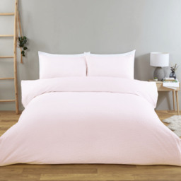 Elise Pink Double Crinkle Duvet Set - thumbnail 1