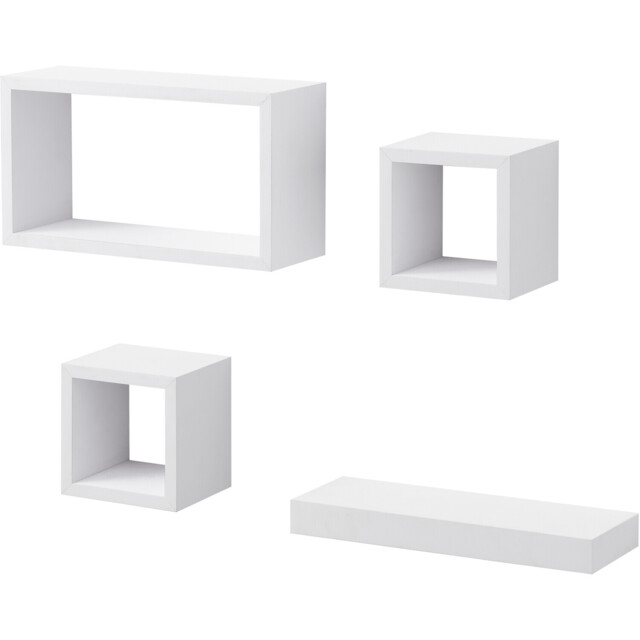 Set of 4 Latitude Floating Shelves - White - image 1
