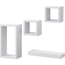 Set of 4 Latitude Floating Shelves - White - thumbnail 3