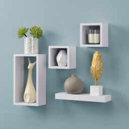Set of 4 Latitude Floating Shelves - White - thumbnail 4